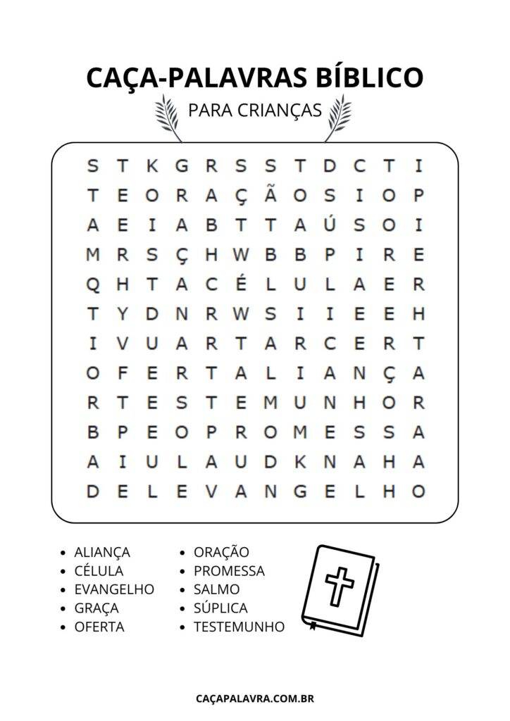7 Caça-palavras Bíblicos para imprimir – Caça Palavra